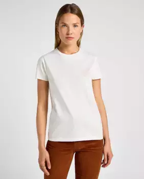 Женская футболка с короткими рукавами и рисунком на груди Lee, белый