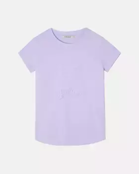 Женская футболка с короткими рукавами из 100% хлопка Silbon, пурпурный