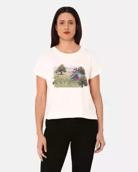 Женская футболка с короткими рукавами Levi's, белый