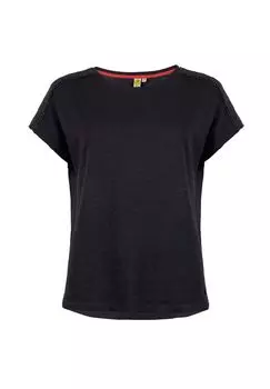 Женская футболка с круглым вырезом Alice Springs с кружевной отделкой ROADSIGN australia, антрацит