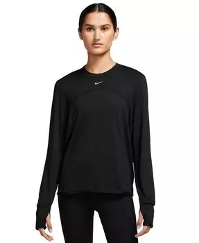 Женская футболка с круглым вырезом Dri-FIT Swift Element UV Nike, черный