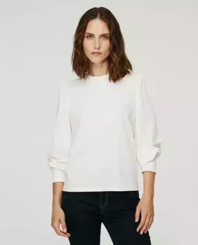 Женская футболка с круглым вырезом и длинными рукавами Object, белый
