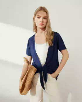 Женская футболка с круглым вырезом и коротким рукавом Southern Cotton, индиго