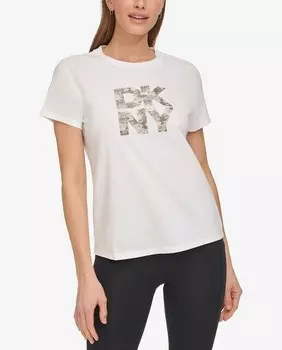 Женская футболка с круглым вырезом и короткими рукавами Dkny, белый