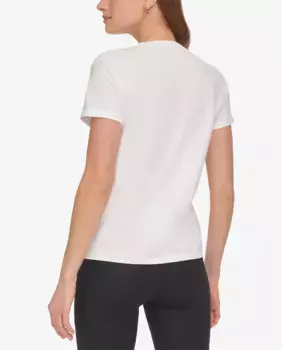 Женская футболка с круглым вырезом и короткими рукавами DKNY, белый