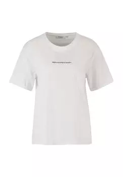 Женская футболка с круглым вырезом и логотипом MSCH COPENHAGEN, цвет B White/Black B W