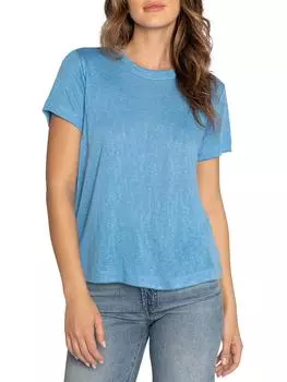 Женская футболка с круглым вырезом и пуловером PJ Salvage, цвет tranquil blue