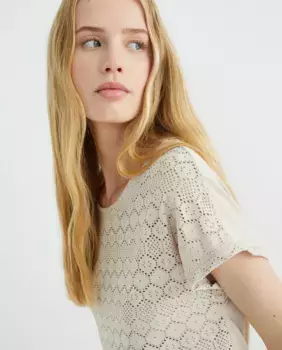 Женская футболка с круглым вырезом и удлиненным рукавом Escorpion, бежевый