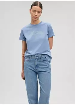 Женская футболка с круглым вырезом M1612221-70728-ФУТБОЛКИ С ГРАФИКОМ Mavi