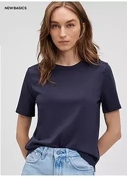 Женская футболка с круглым вырезом M1612699-85315 ФУТБОЛКА С КОРОТКИМ РУКАВОМ Mavi