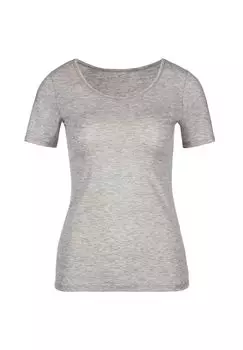 Женская футболка с круглым вырезом Natural Comfort CALIDA, цвет Grey Melange Xxs