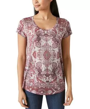 Женская футболка с круглым вырезом с принтом Lucky Brand, розовый