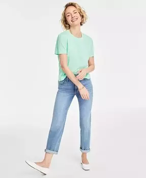 Женская футболка с круглым вырезом со сборками On 34th, зеленый