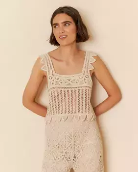 Женская футболка с квадратным вырезом и лямками Indi & Cold, цвет Crudo