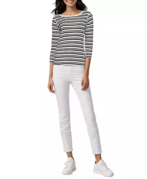 Женская футболка с лодочкой и рукавом 3/4 Three Dots, черный