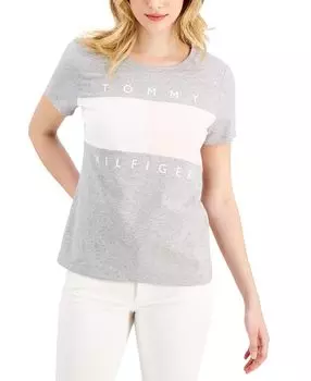 Женская футболка с логотипом big flag Tommy Hilfiger, мульти