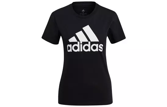 Женская футболка с логотипом Essentials, черная Adidas