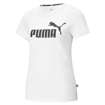Женская футболка с логотипом Essentials PUMA, серый черный