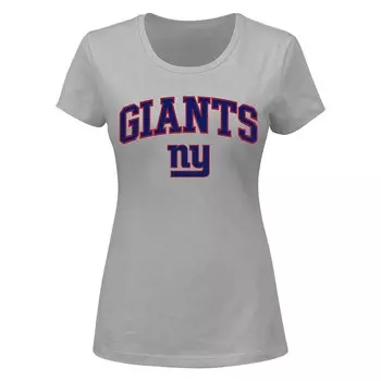 Женская футболка с логотипом Fanatics цвета Хизер серого цвета New York Giants, большие размеры, цвет Gia Grey