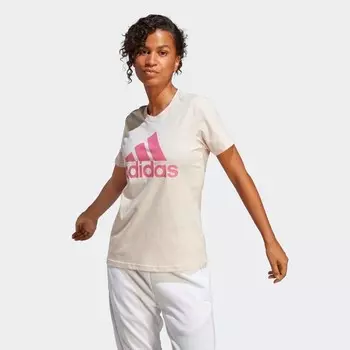 Женская футболка с логотипом Homewear Essentials Adidas, коричневый