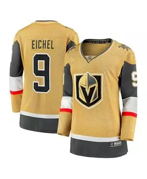 Женская футболка с логотипом Jack Eichel Gold Vegas Golden Knights Alternate Premier Breakaway Player Fanatics, золото