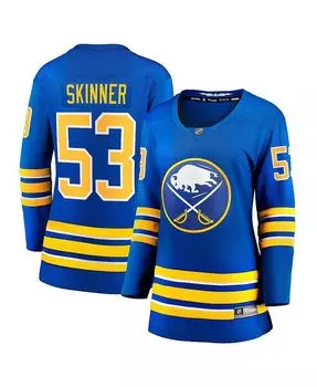 Женская футболка с логотипом Jeff Skinner Royal Buffalo Sabers Home Premier Breakaway Player Fanatics, синий