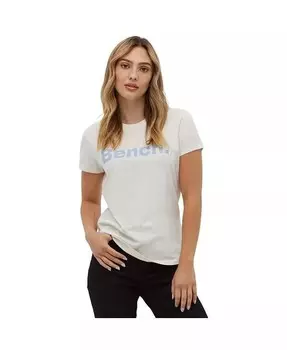 Женская футболка с логотипом Leora Outline Bench DNA, белый
