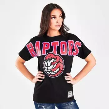 Женская футболка с логотипом NBA Mitchell &amp; Ness Toronto Raptors, черный