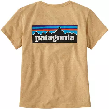 Женская футболка с логотипом P-6 Responsibili Patagonia, бежевый