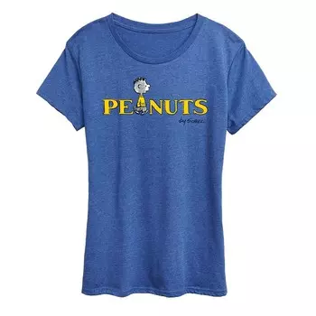 Женская футболка с логотипом Peanuts Franklin и графическим рисунком Licensed Character, цвет Heather Royal Blue