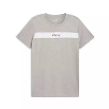 Женская футболка с логотипом PUMA Upfront Line, цвет Light Gray Heather