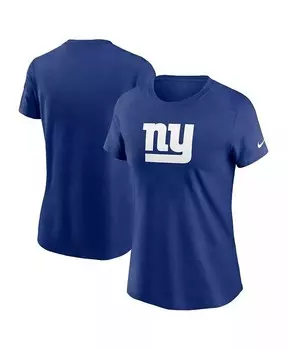 Женская футболка с логотипом Royal New York Giants Primary Nike, синий