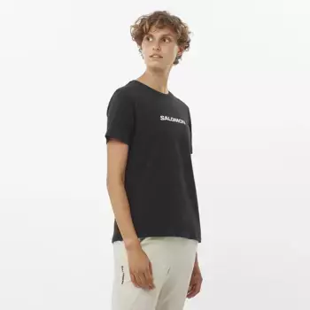 Женская футболка с логотипом Salomon, черный