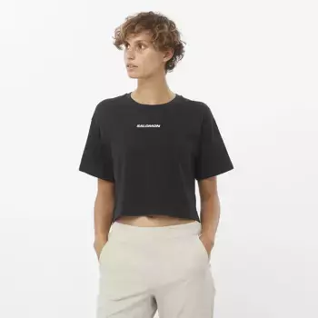 Женская футболка с логотипом Twist Salomon, чёрный