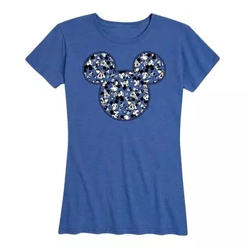 Женская футболка с метаграфическим рисунком Disney's Mickey Mouse, цвет Heather Royal Blue