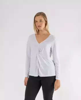 Женская футболка с металлизированным узлом October, белый