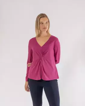 Женская футболка с металлизированным узлом October, розовый