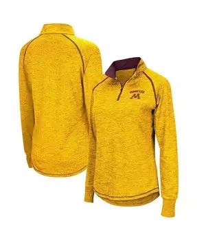 Женская футболка с молнией четверти Minnesota Gophers Bikram Raglan Colosseum, золотой