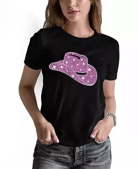 Женская футболка с надписью «Cowgirl Hat» La Pop Art, розовый