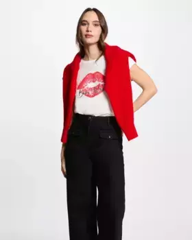 Женская футболка с надписью спереди Morgan, белый