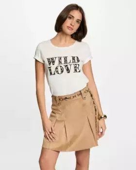 Женская футболка с надписью спереди Morgan, белый