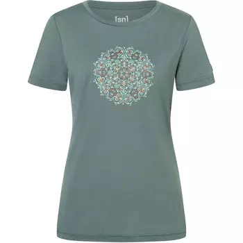 Женская футболка с орнаментом Super.Natural, зеленый