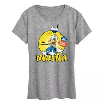 Женская футболка с потрясающим рисунком Disney's Donald Duck, цвет Heather Gray