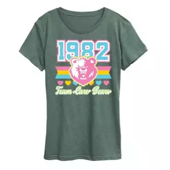 Женская футболка с принтом Care Bears 1982 Licensed Character, зеленый