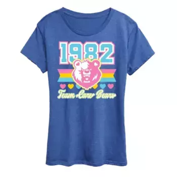 Женская футболка с принтом Care Bears 1982 Licensed Character, синий