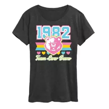 Женская футболка с принтом Care Bears 1982 Licensed Character, серый