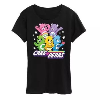 Женская футболка с принтом Care Bears Licensed Character, черный