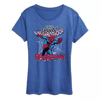 Женская футболка с принтом Человека-паука Marvel, синий