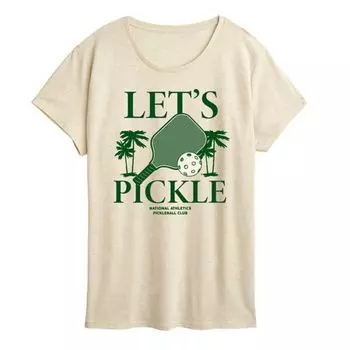 Женская футболка с принтом "Давай замаринуем" Let's Pickle Unbranded, бежевый