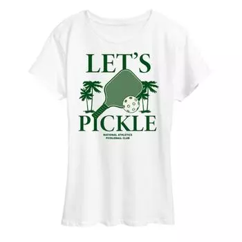 Женская футболка с принтом "Давай замаринуем" Let's Pickle Unbranded, белый